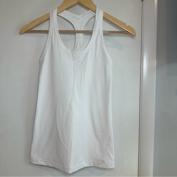 Lululemon Cool Racerback ll Tank Top. Size: 2. Color: White. - Picture 1 of 4
